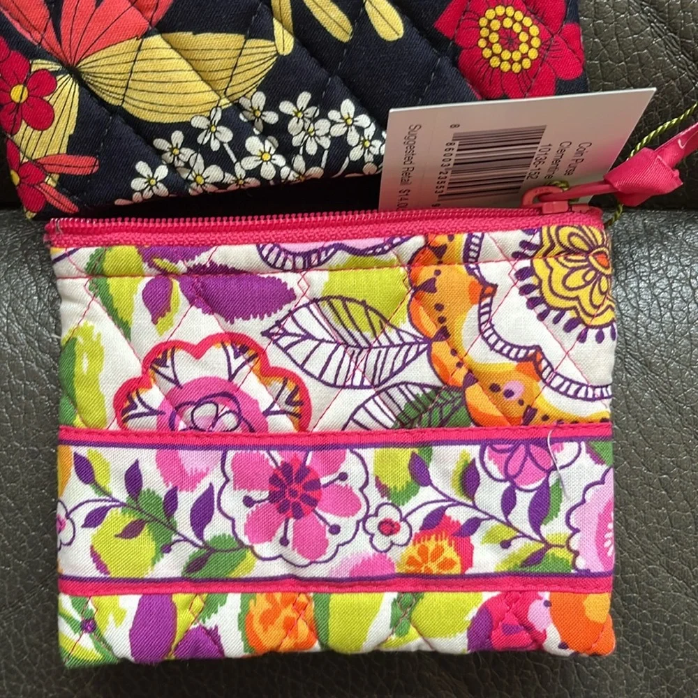 Vera Bradley two coin purses in clementine and happy snails